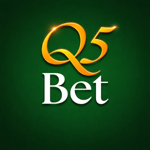 Q5 Bet logo with green background showing the Log in option for new users to start playing easily.